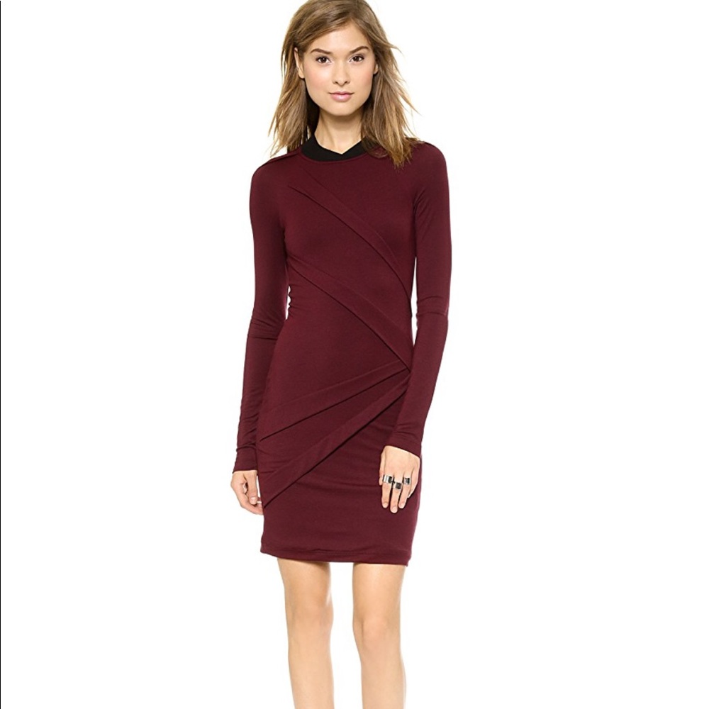 Cut25 by Yigal Azrouel maroon knit dress size XS